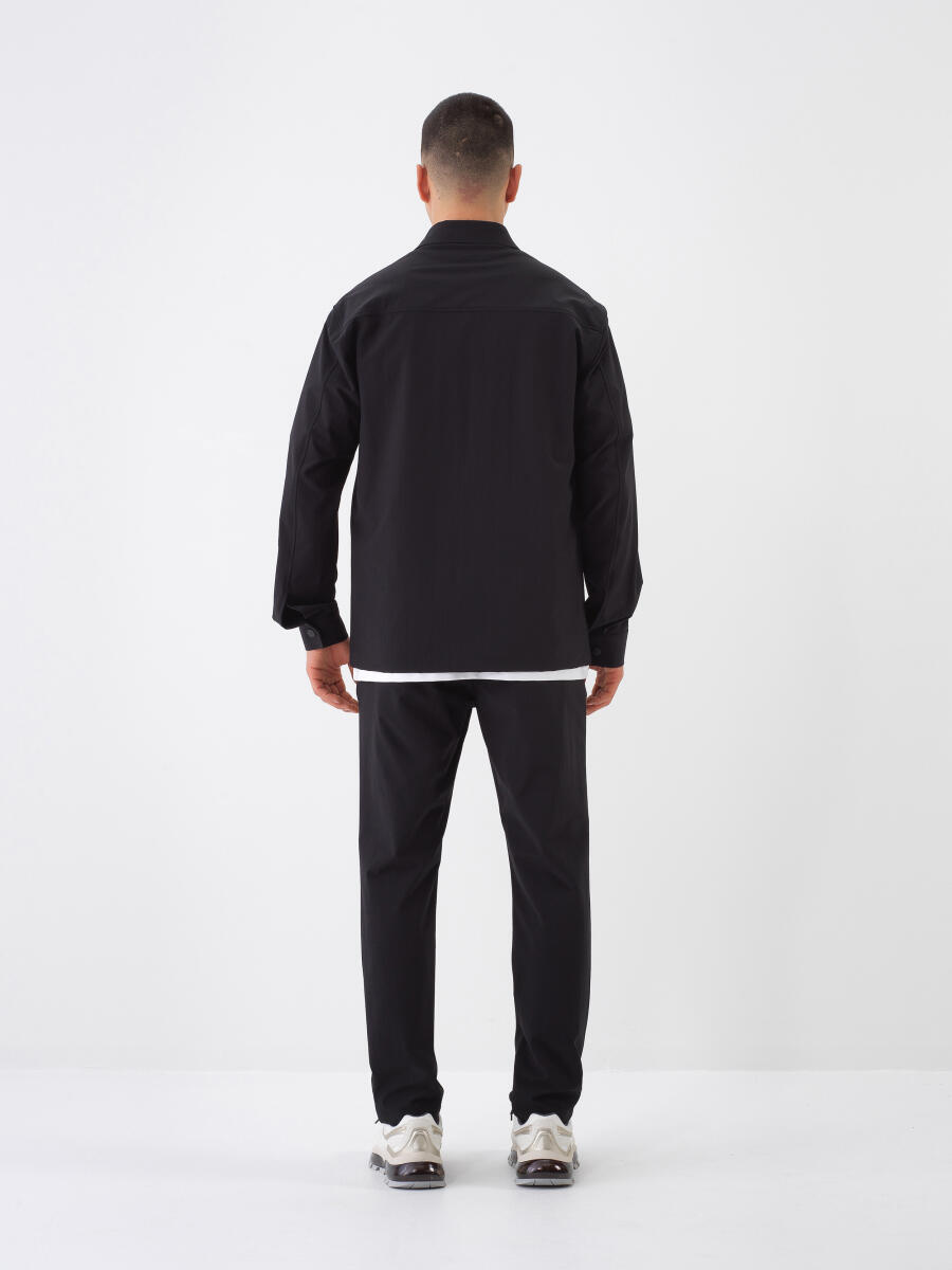 Siyah Regular Fit Gömlek Ceket - 6