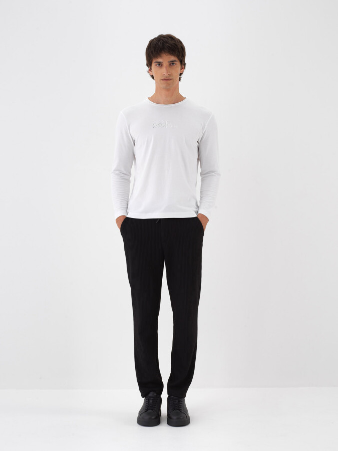 Regular Fit Düz Jogger Pantolon SiYAH