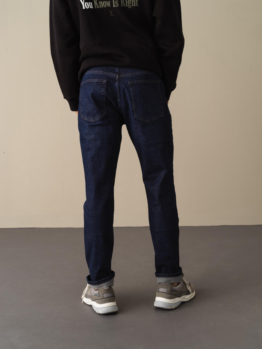 Pamuklu Slim Fit Denim Pantolon - 8