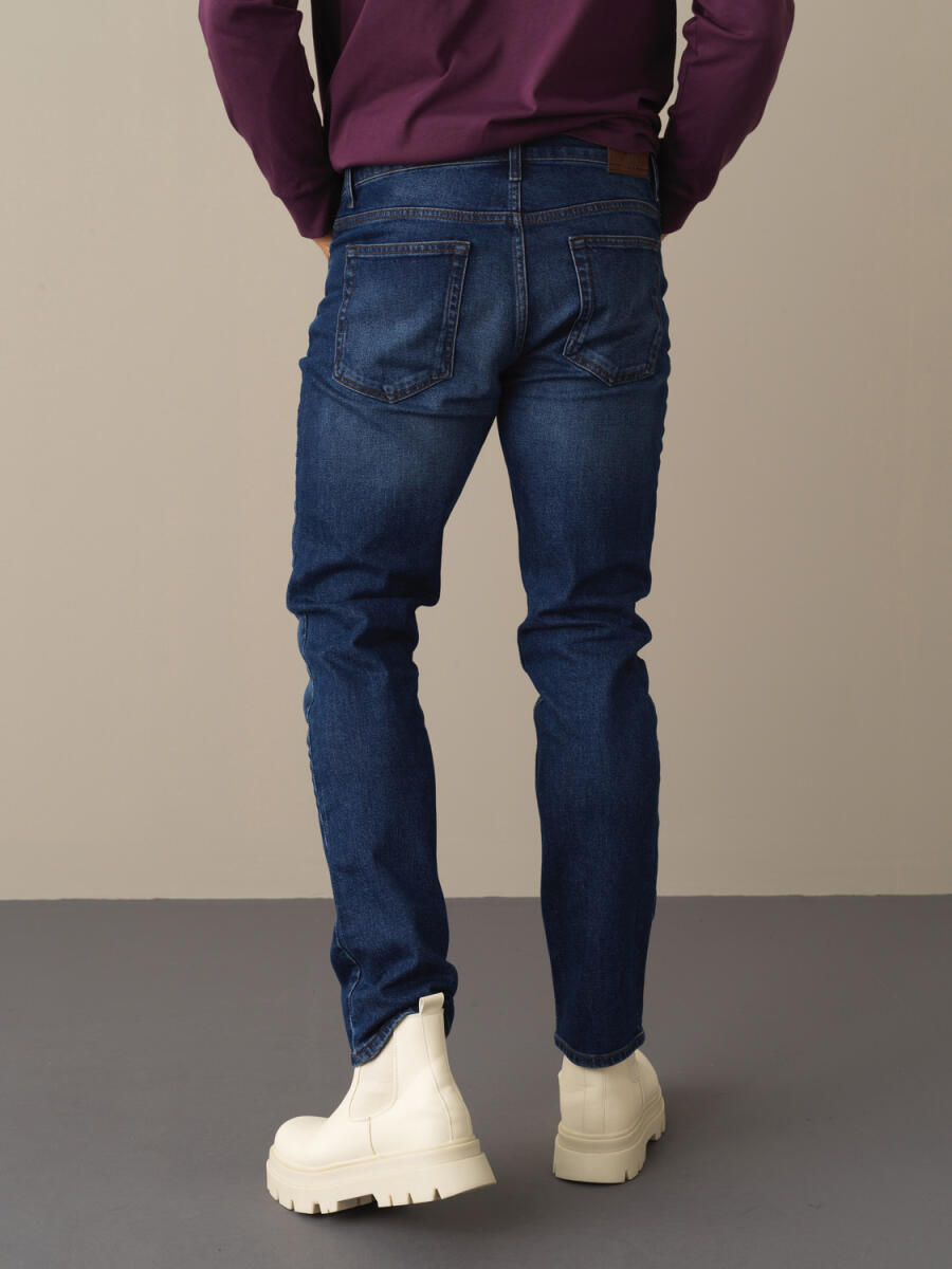 Pamuklu Slim Fit Denim Pantolon - 15