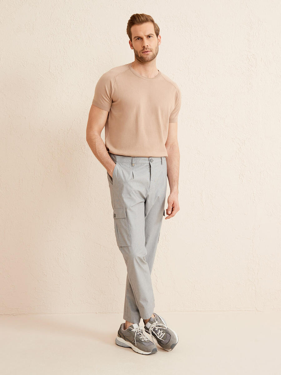 Siyah Chino Fit Pamuklu Pantolon - 2