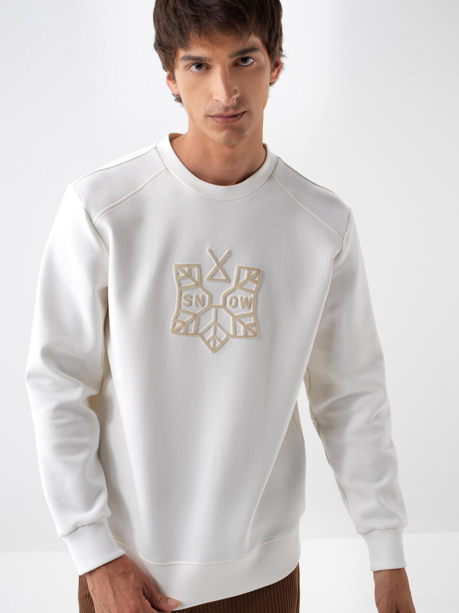 Pamuklu Baskılı Sweatshirt - 5