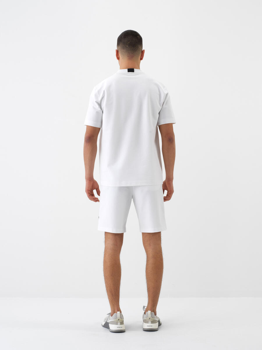 Beyaz Regular Fit Pamuklu Tişört - 5