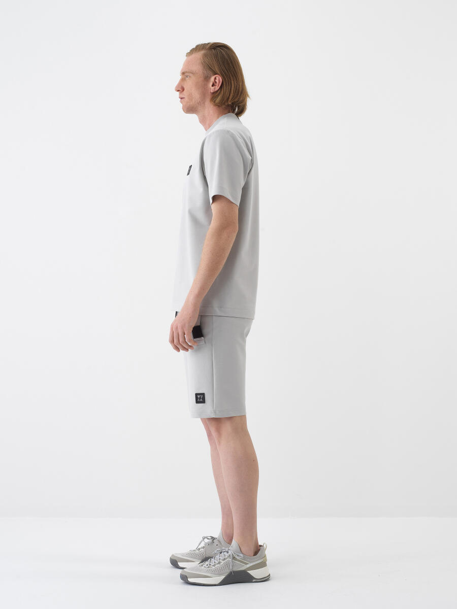 Gri Regular Fit Pamuklu Tişört - 3