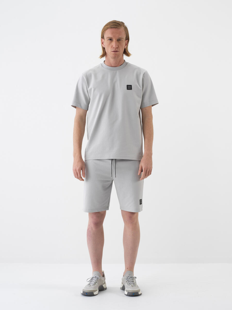Gri Regular Fit Pamuklu Tişört - 2