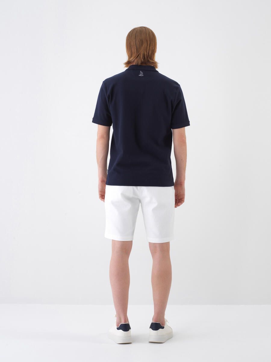 Lacivert Regular Fit Pamuklu Tişört - 6