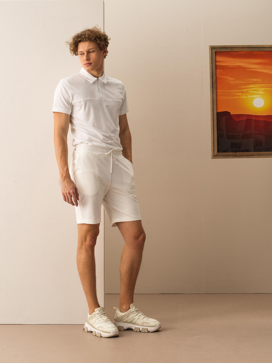 Modal Pamuklu Slim Fit Polo Tişört - 1