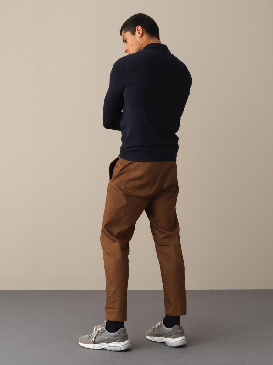 Polo Yaka Slim Fit Modal Basic Tişört - 12