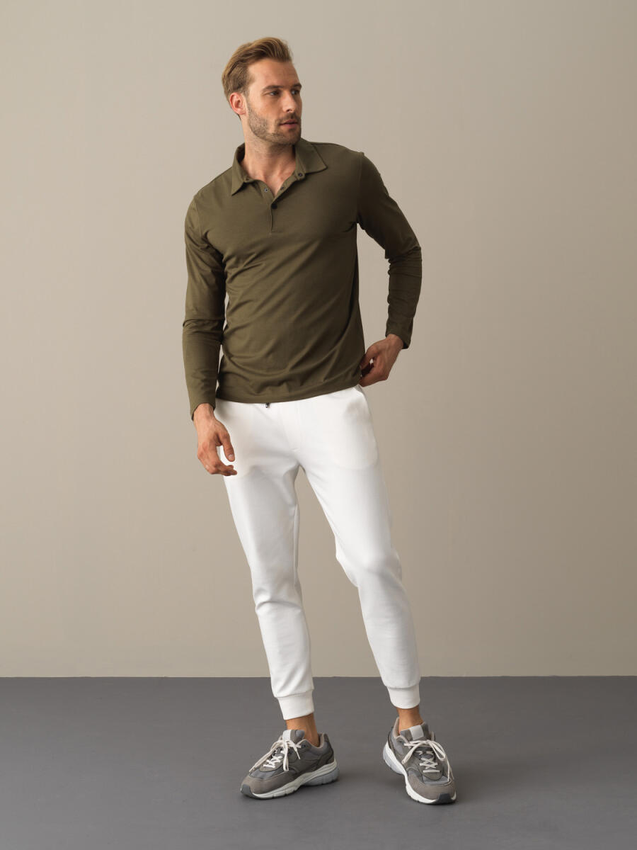 Polo Yaka Slim Fit Modal Basic Tişört - 14