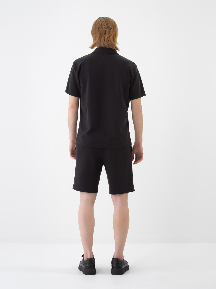 Siyah Regular Fit Modal Tişört - 5