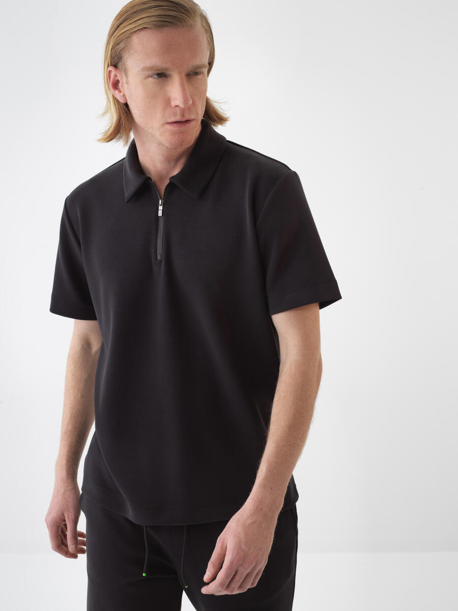 Siyah Regular Fit Modal Tişört