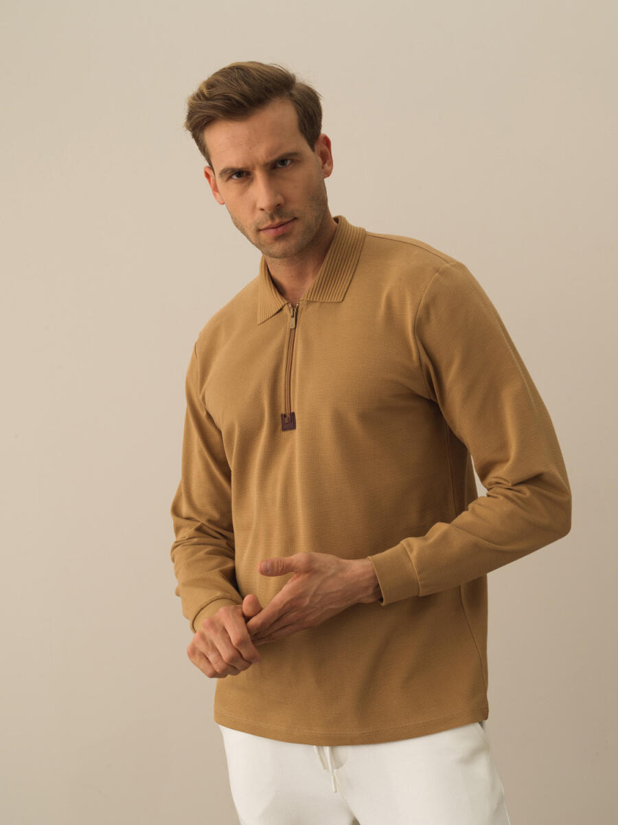 %100 Pamuk Regular Fit Basic Polo Tişört - 17