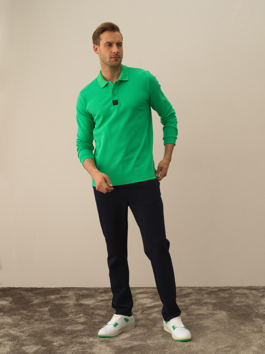 Pamuklu Slim Fit Basic Polo Tişört - 14