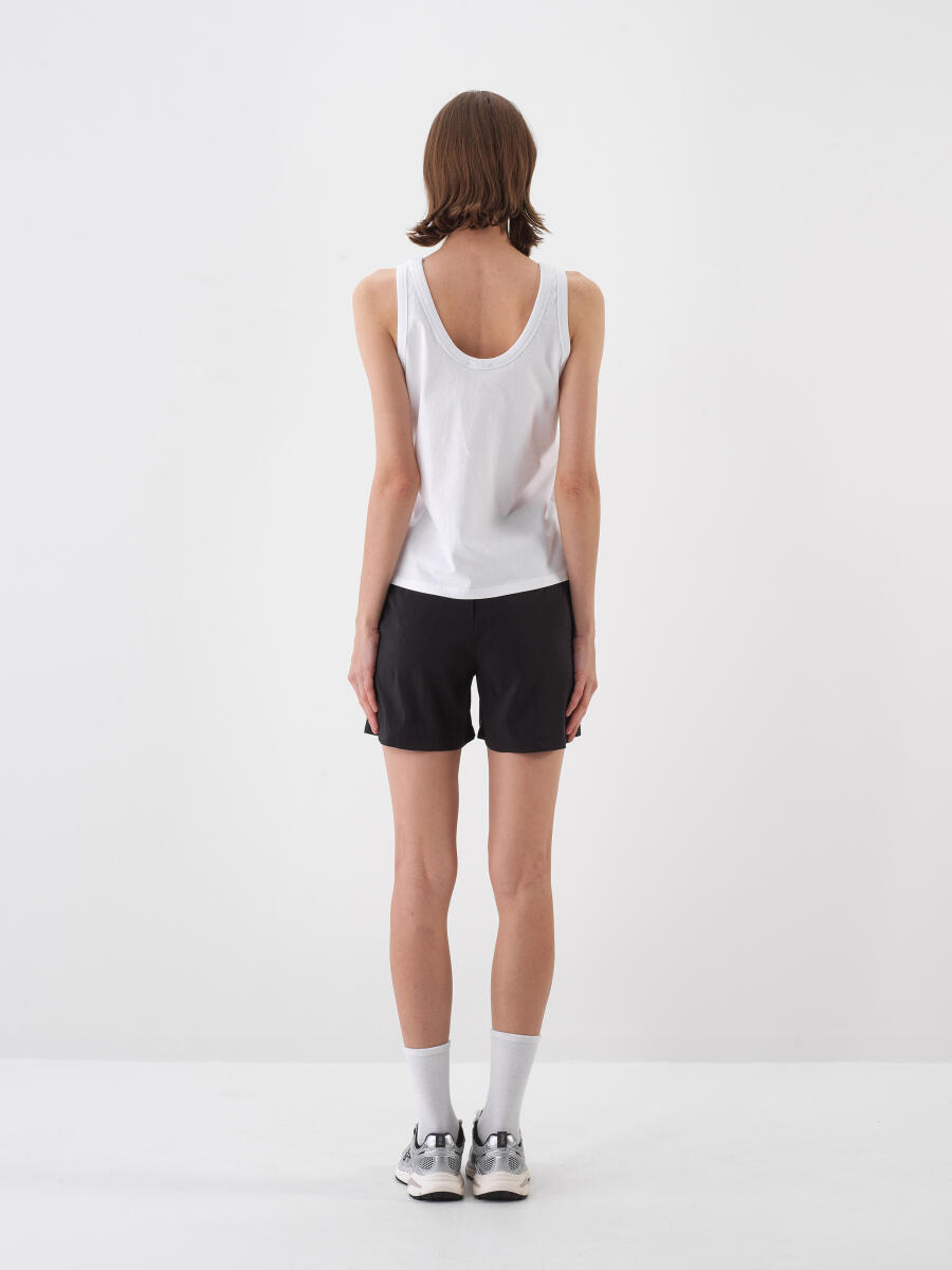 Beyaz Regular Fit Pamuklu Atlet - 5