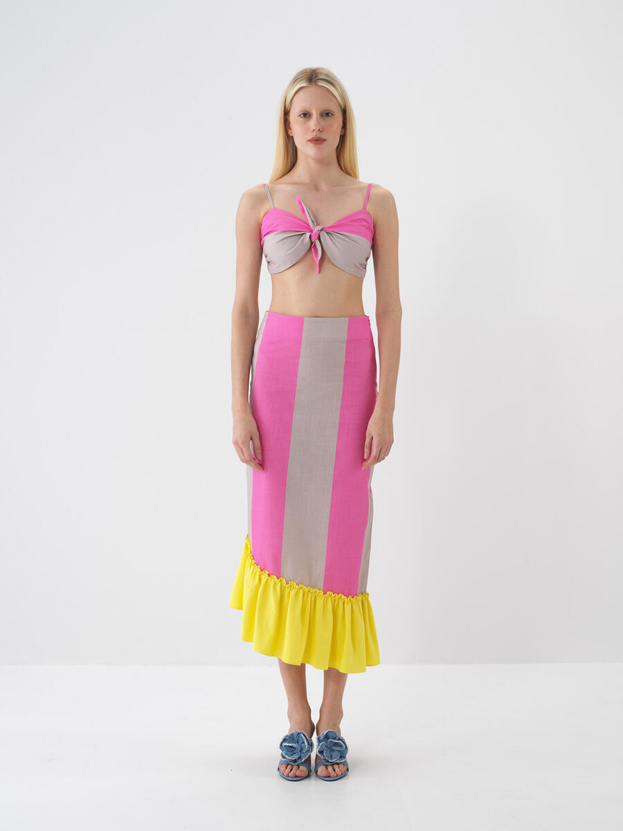 Pembe Regular Fit Pamuklu Etek - 2