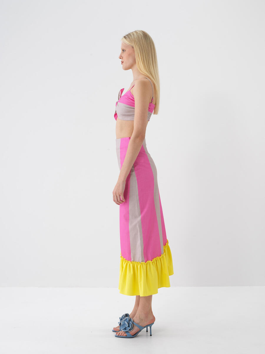 Pembe Regular Fit Pamuklu Etek - 4