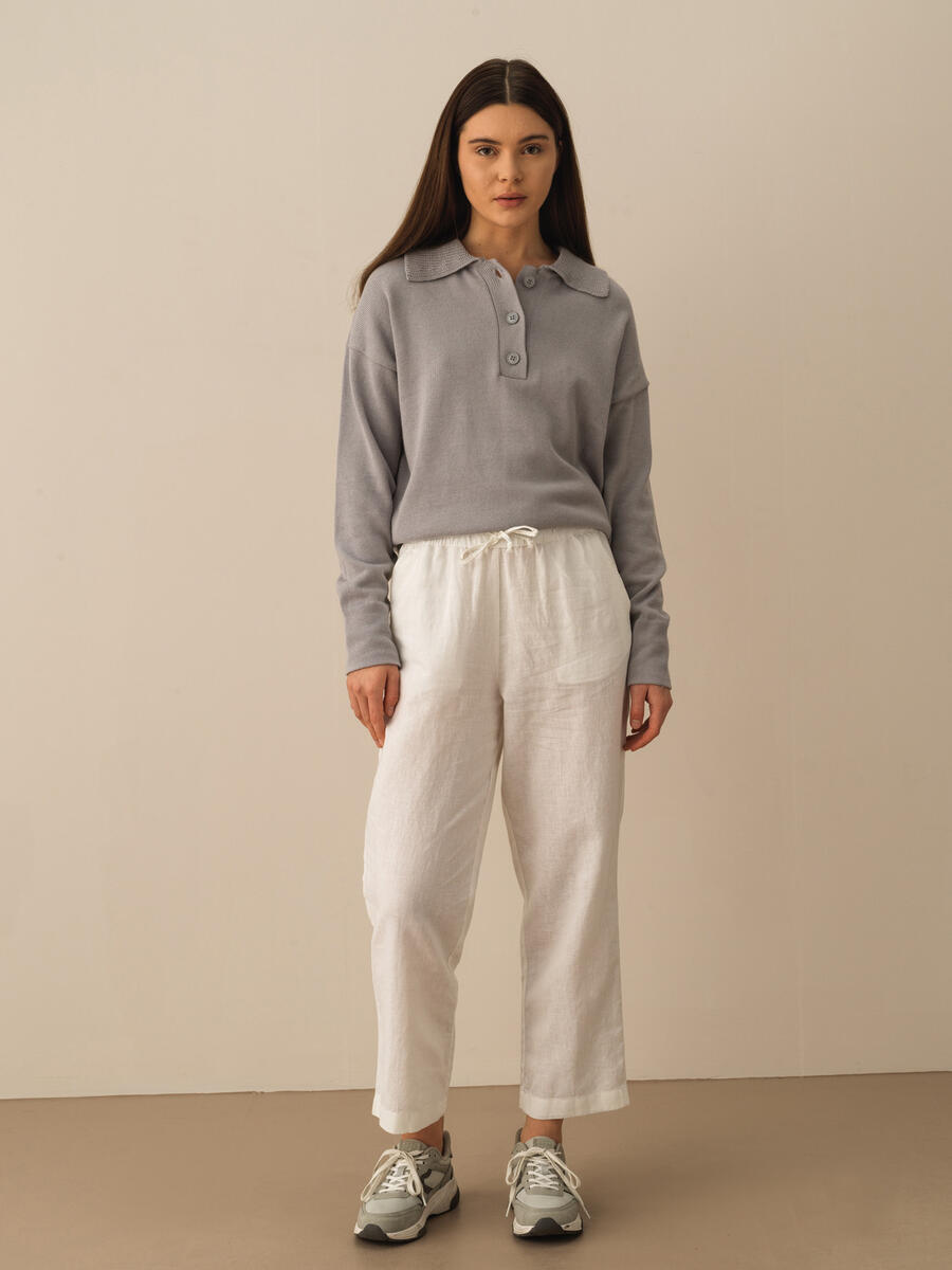 Gri Regular Fit Pamuklu Kazak - 2