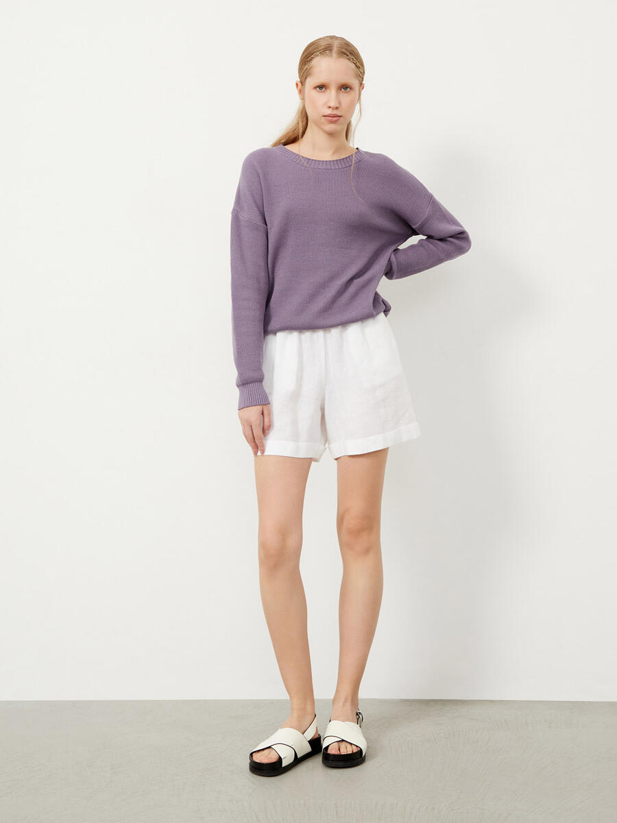 Lila Regular Fit Pamuklu Kazak - 2