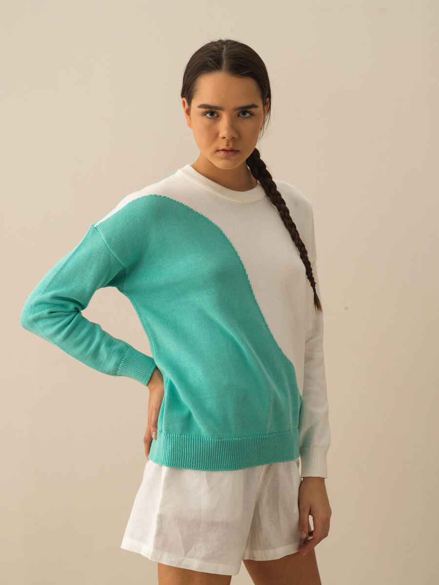 Turkuaz Regular Fit Pamuklu Kazak