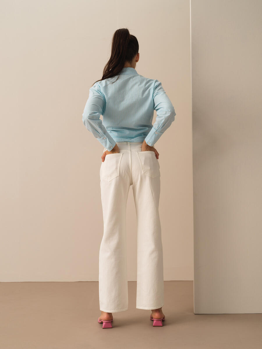 Ekru Regular Fit denim Denim Pantolon - 4
