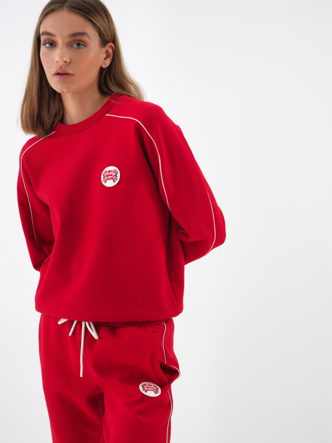 Pamuklu Baskılı Sweatshirt - Xint