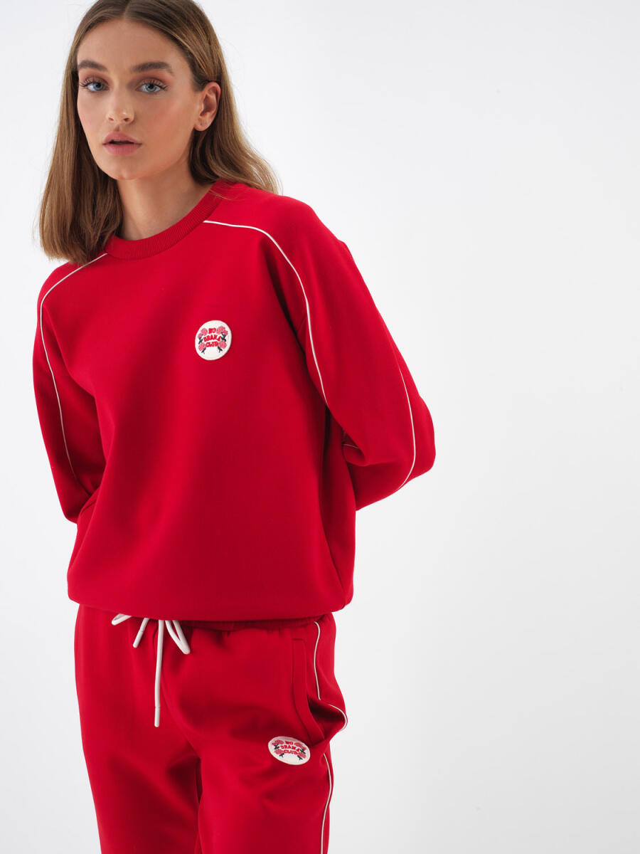 Pamuklu Baskılı Sweatshirt - 1