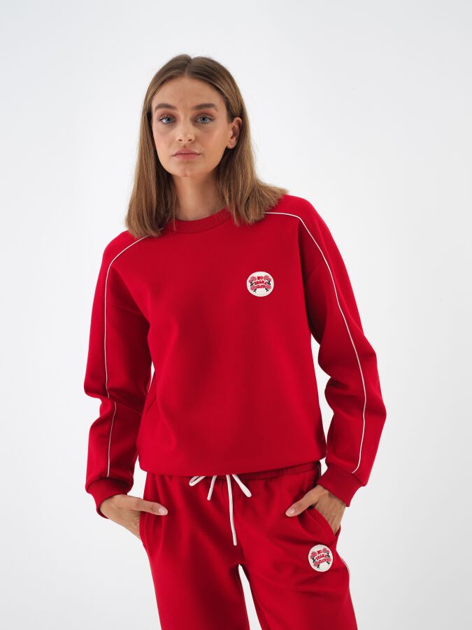 Pamuklu Baskılı Sweatshirt - Xint