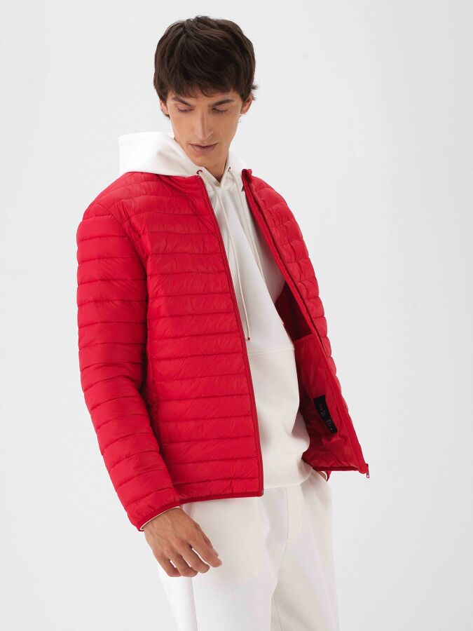 Basic Puffer Jacket Red