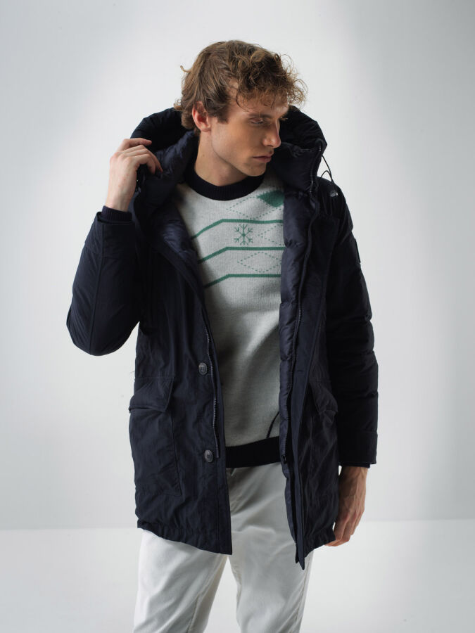 Regular Fit Puffer Jacket - XINT