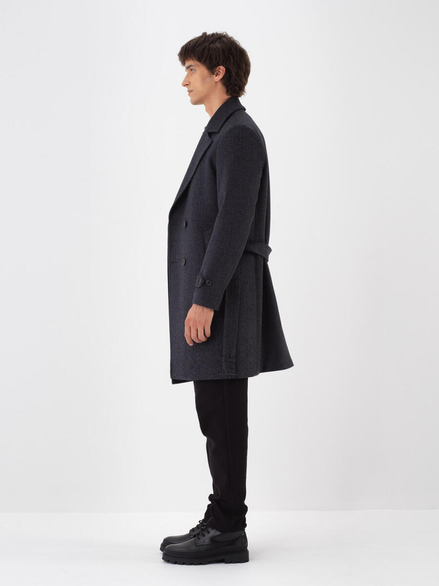 Wool Plain Coat - 3