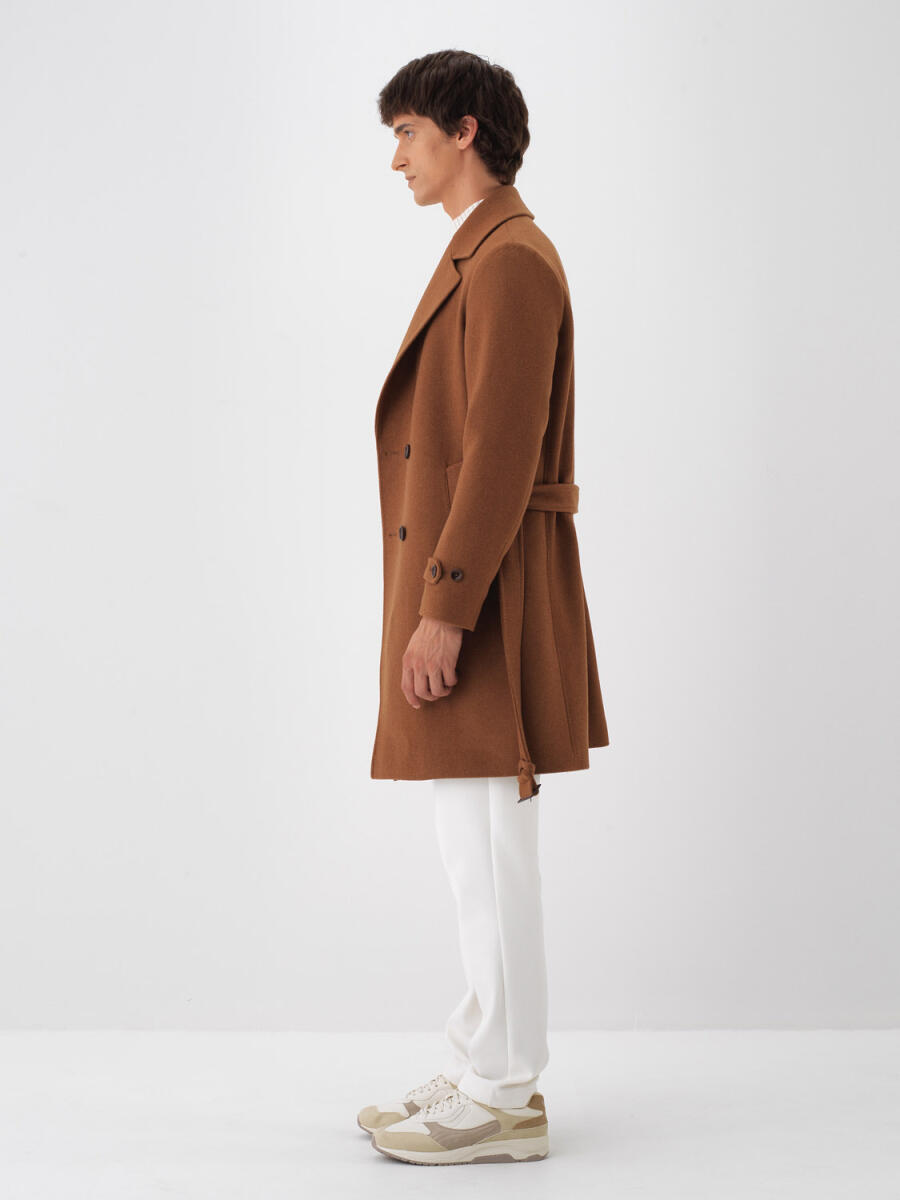 Wool Plain Coat - 4