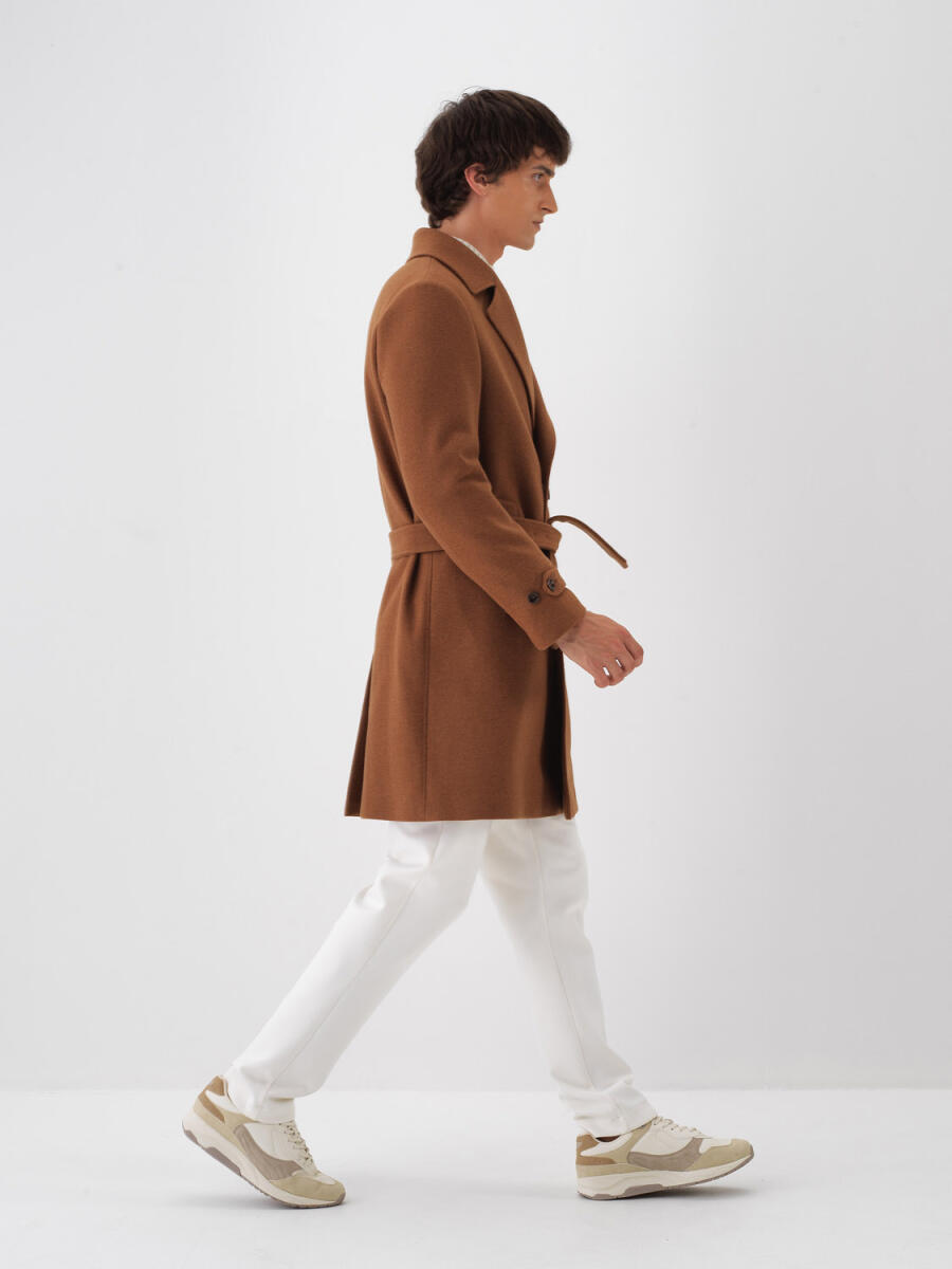 Wool Plain Coat - 3