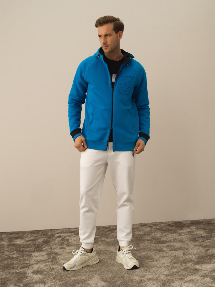 Cotton Regular Fit Hooded Sweat Jacket - 10