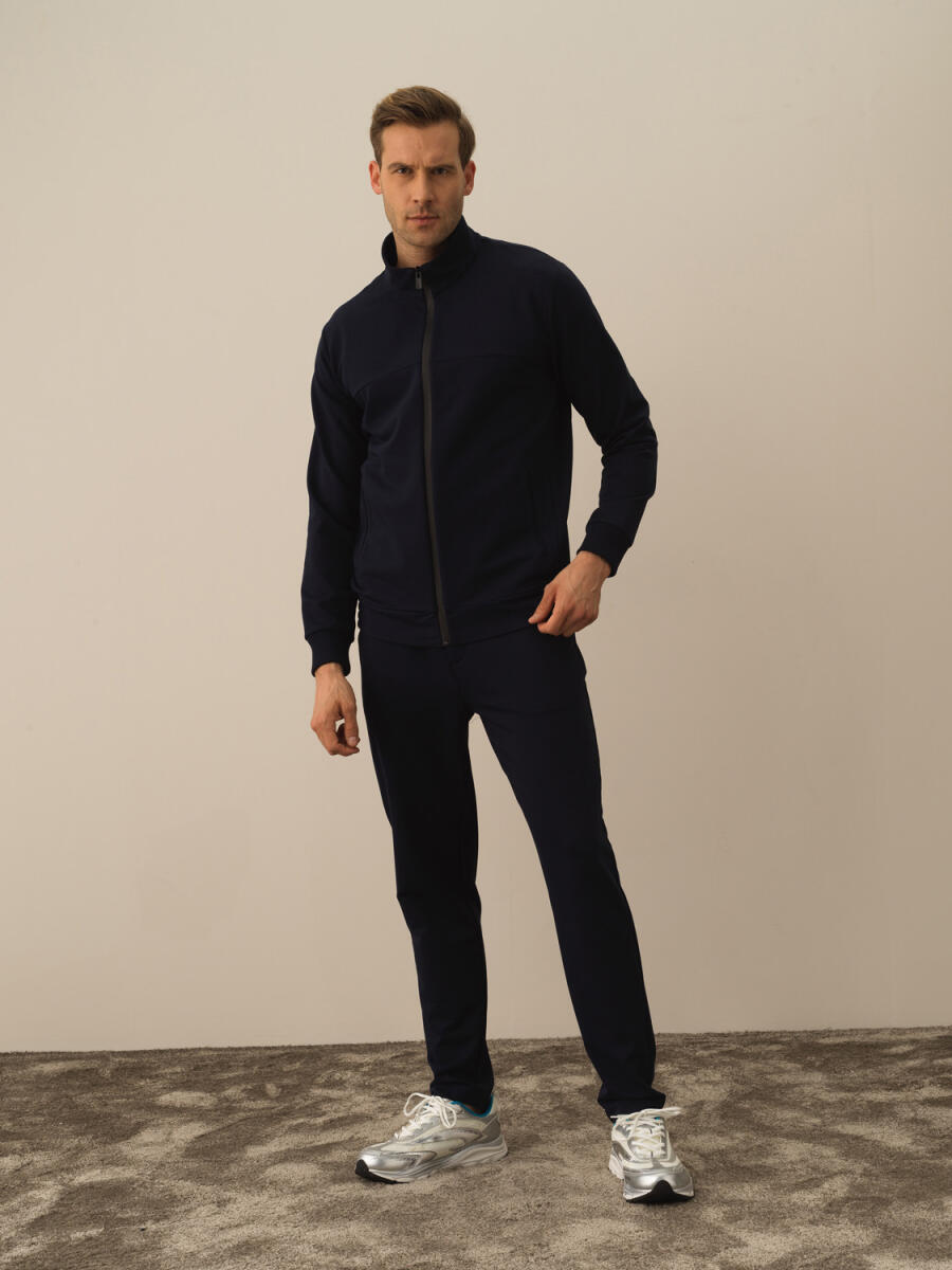 Cotton Slim Fit Zip-Up Sweat Jacket - 6