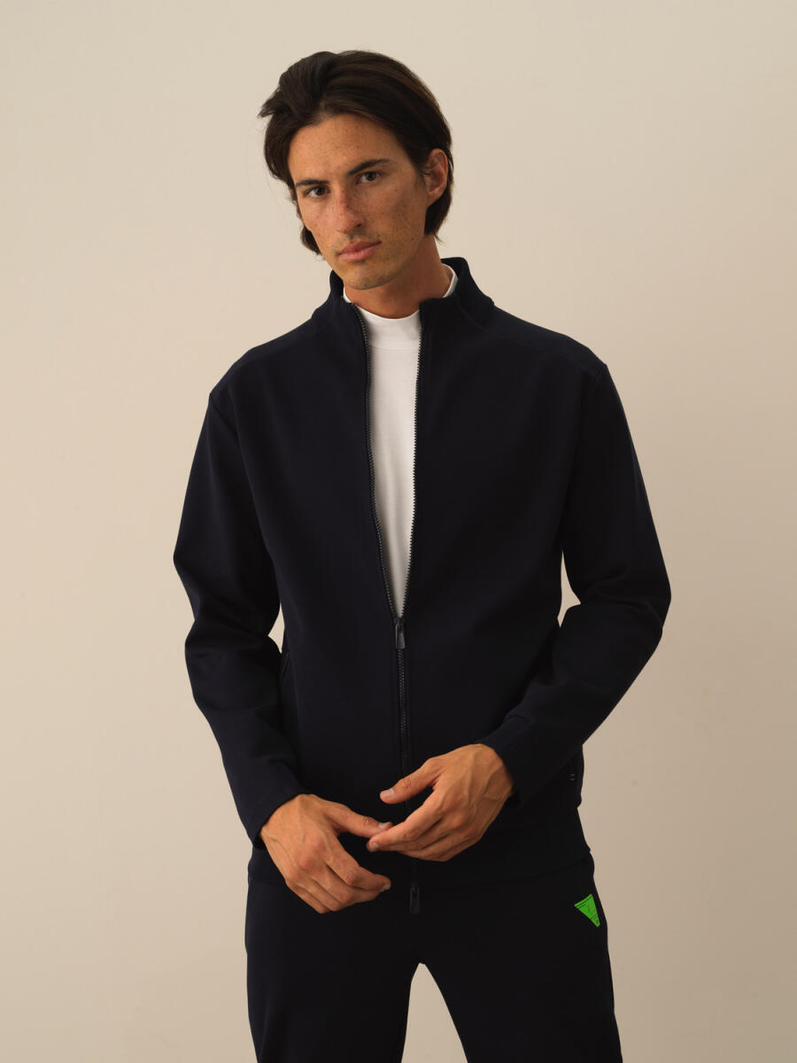 Cotton Zip-Up Regular Fit Sweat Jacket - 5