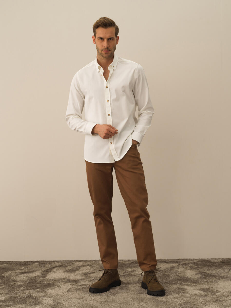 Cotton Regular Fit Basic Shirt - 18