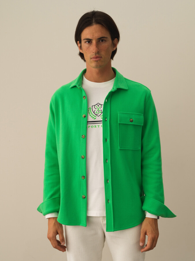 Cotton Regular Fit Shirt Green