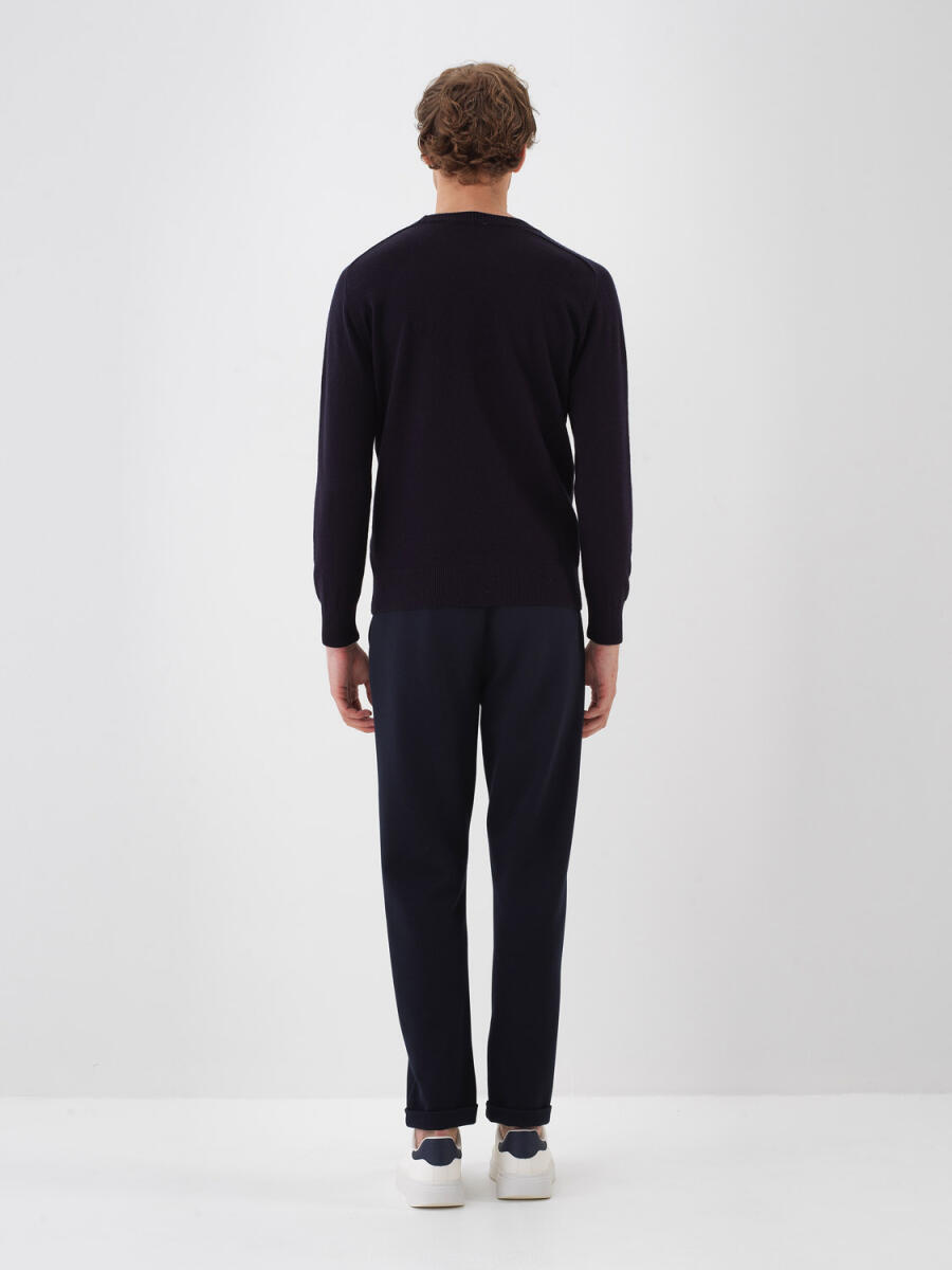 Wool Crew Neck Basic Sweater - 19