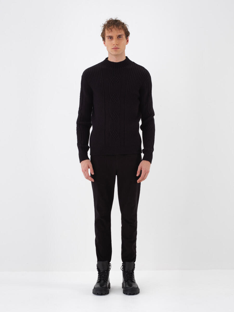 Wool Half-Turtleneck Sweater - 10