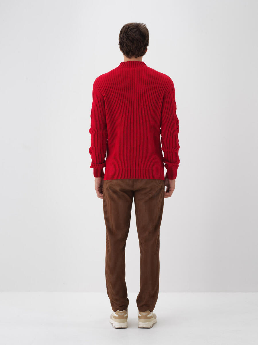 Wool Half-Turtleneck Sweater - 8