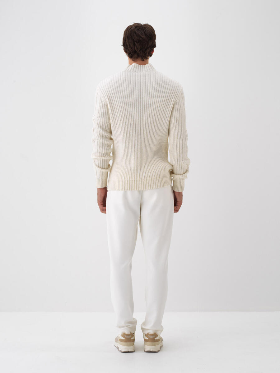 Wool Half-Turtleneck Sweater - 4