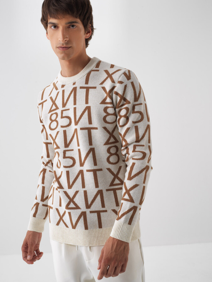 Wool Patterned Sweater - Xint