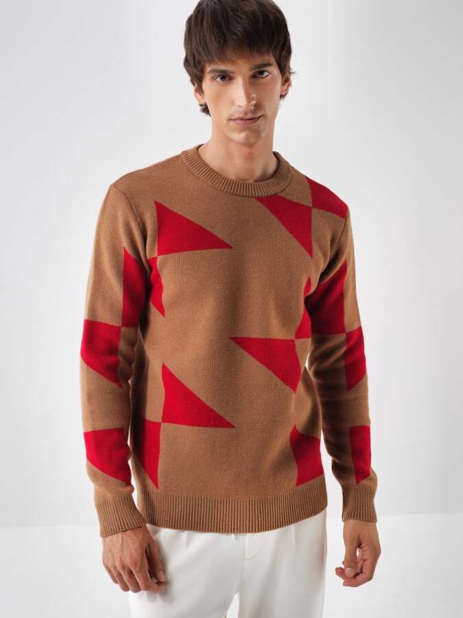 Wool Patterned Sweater - Xint