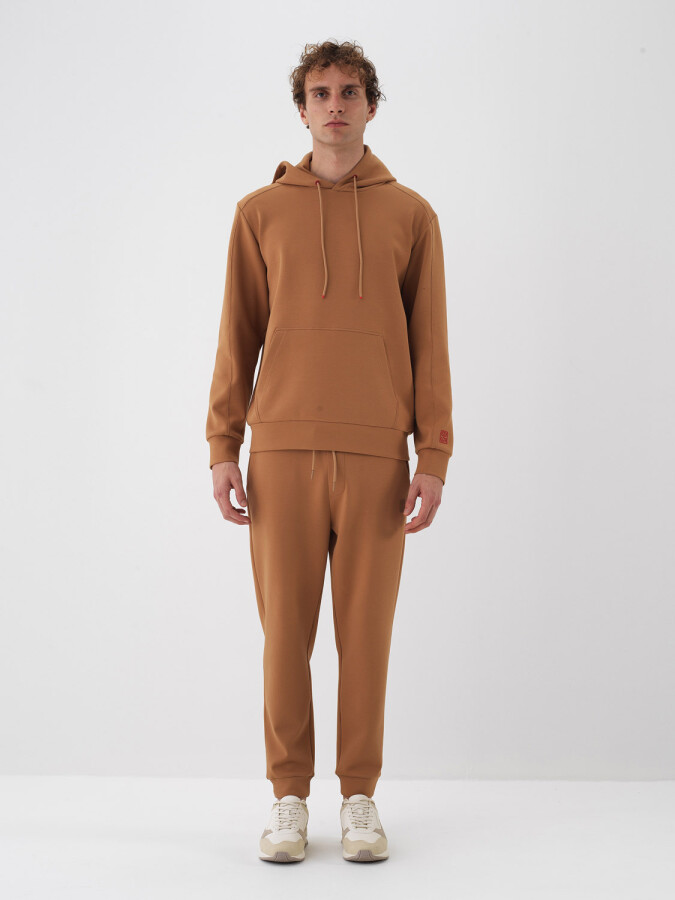 Cotton Basic Sweatpants Camel