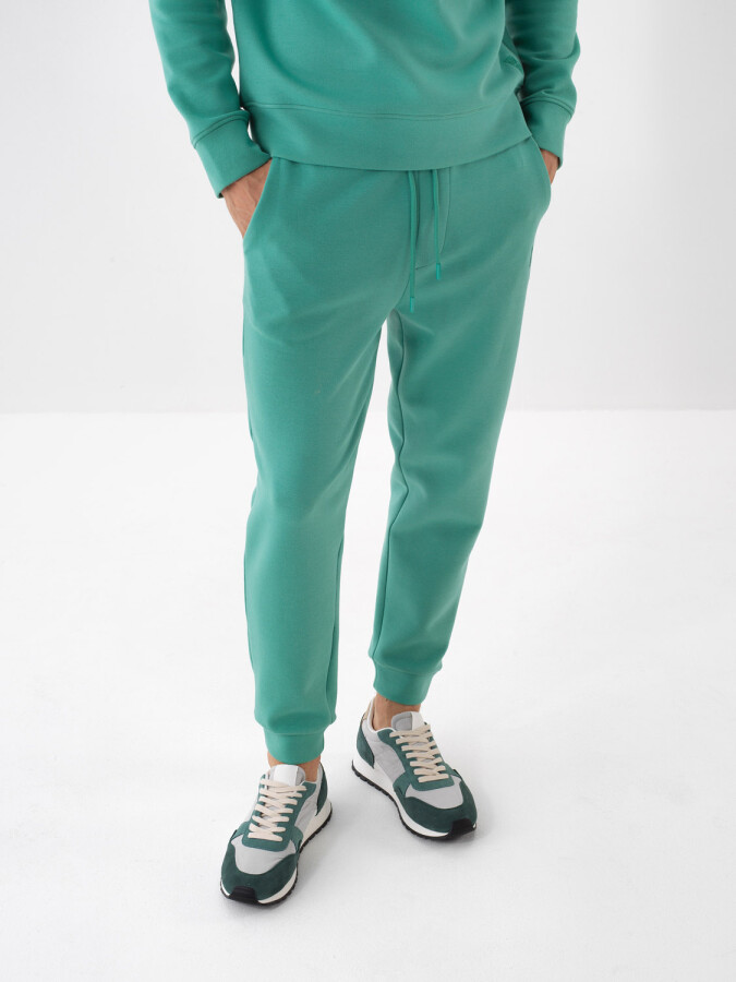 Cotton Basic Sweatpants Green