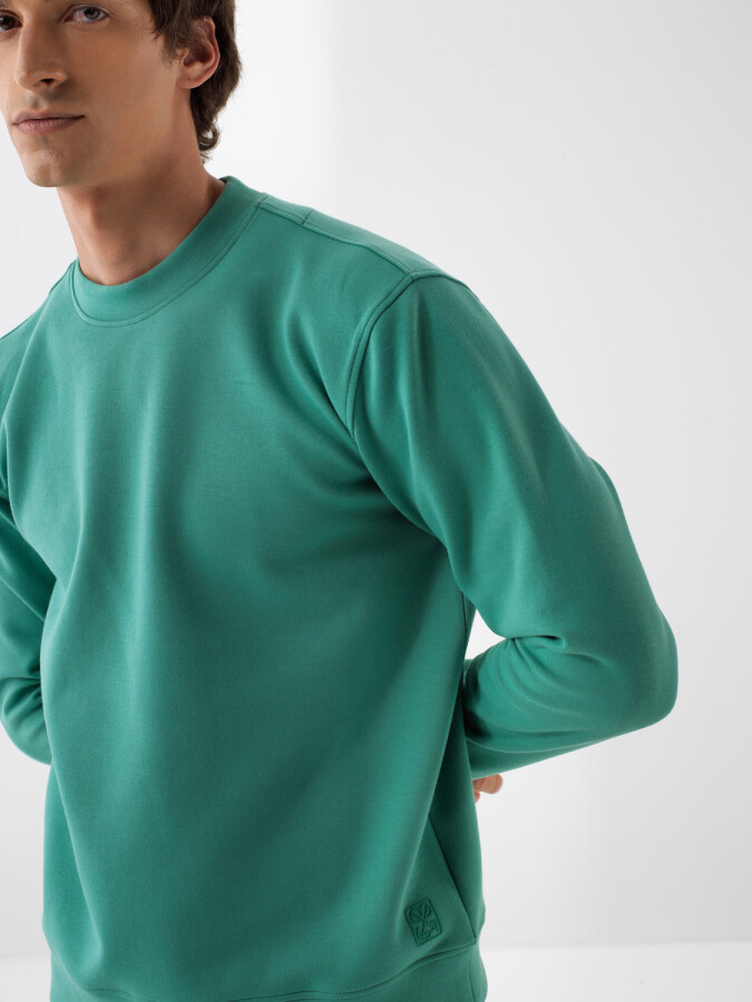 Cotton Basic Sweatshirt Green