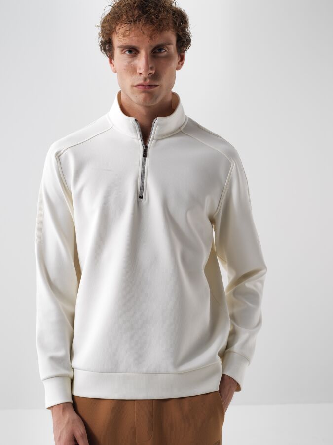 Cotton Zippered Sweatshirt - Xint