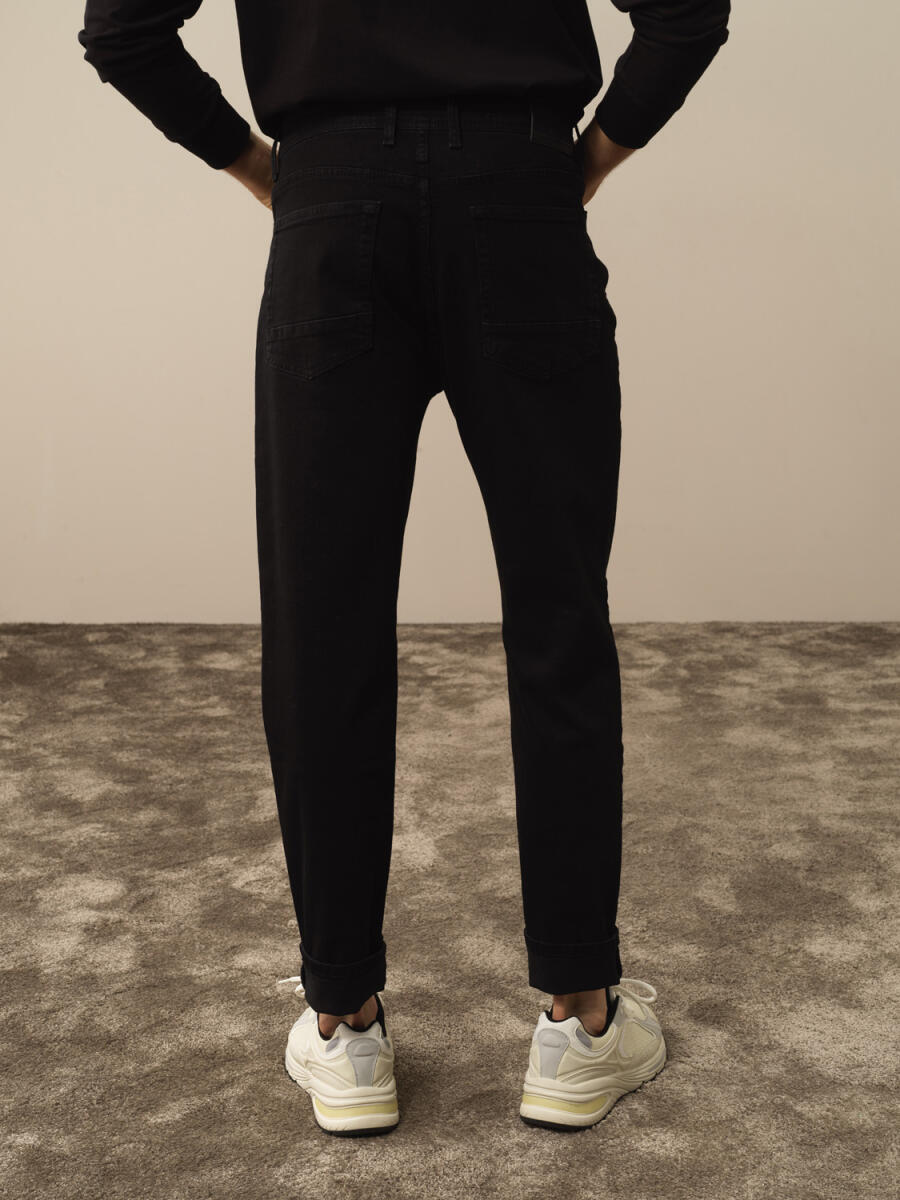 Cotton Denim Pants - Not Photographed - 3