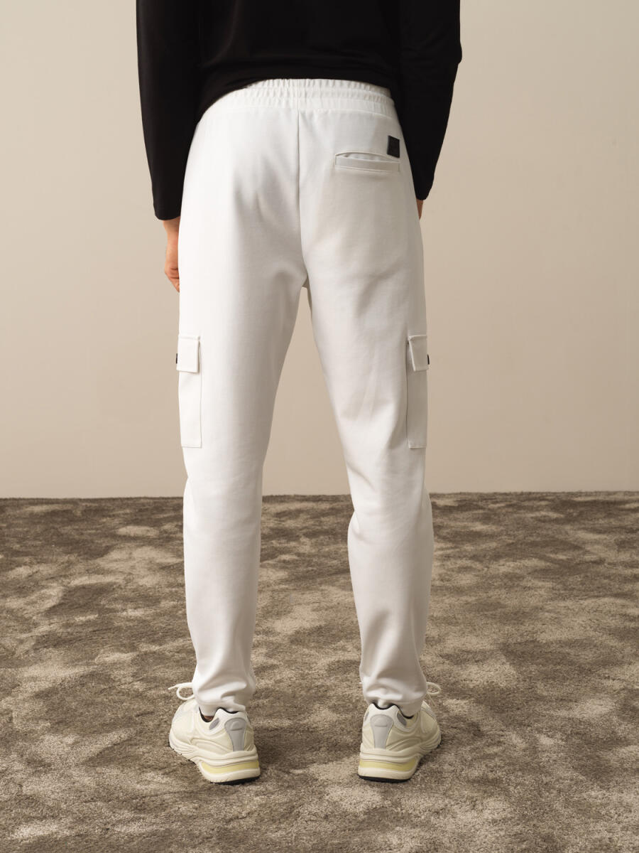 Cotton Regular Fit Cargo Sweat Pants - 7