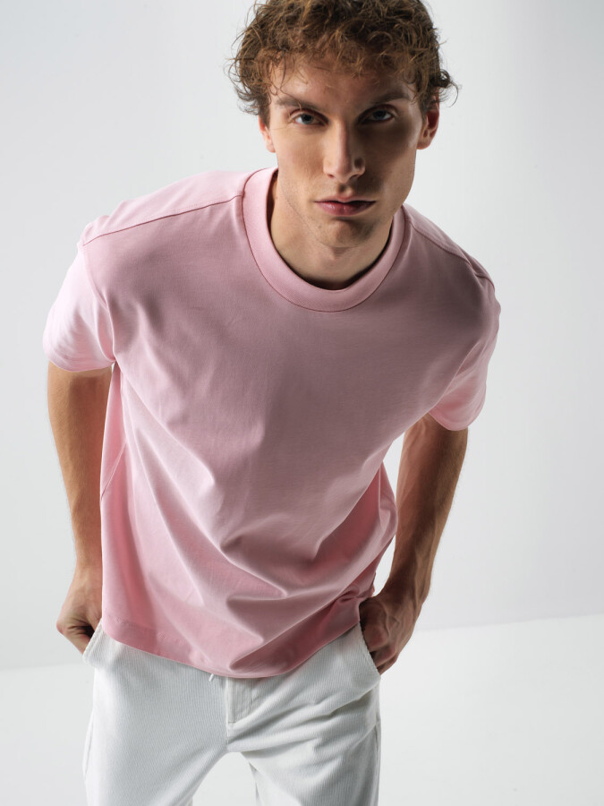 100% Cotton Basic T-Shirt Pink